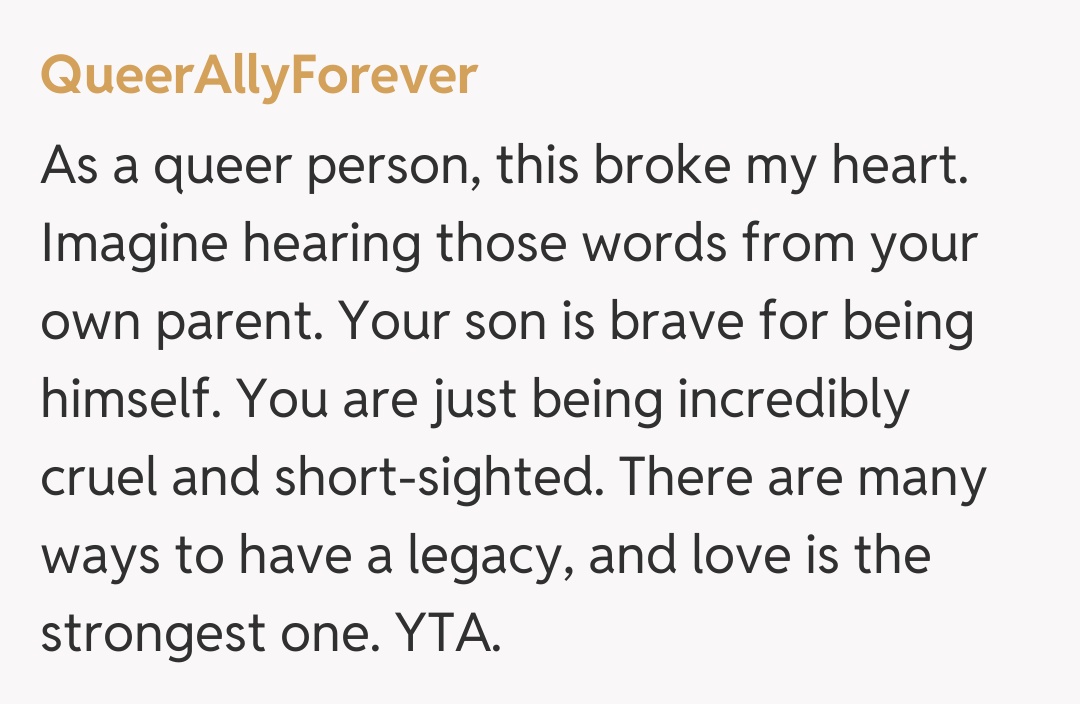 Comentariu de la QueerAllyForever