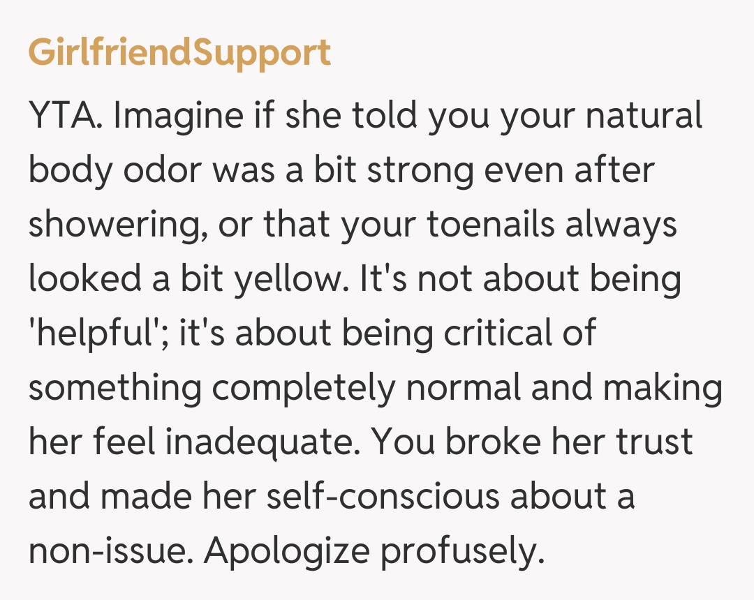 Comentariu de la GirlfriendSupport