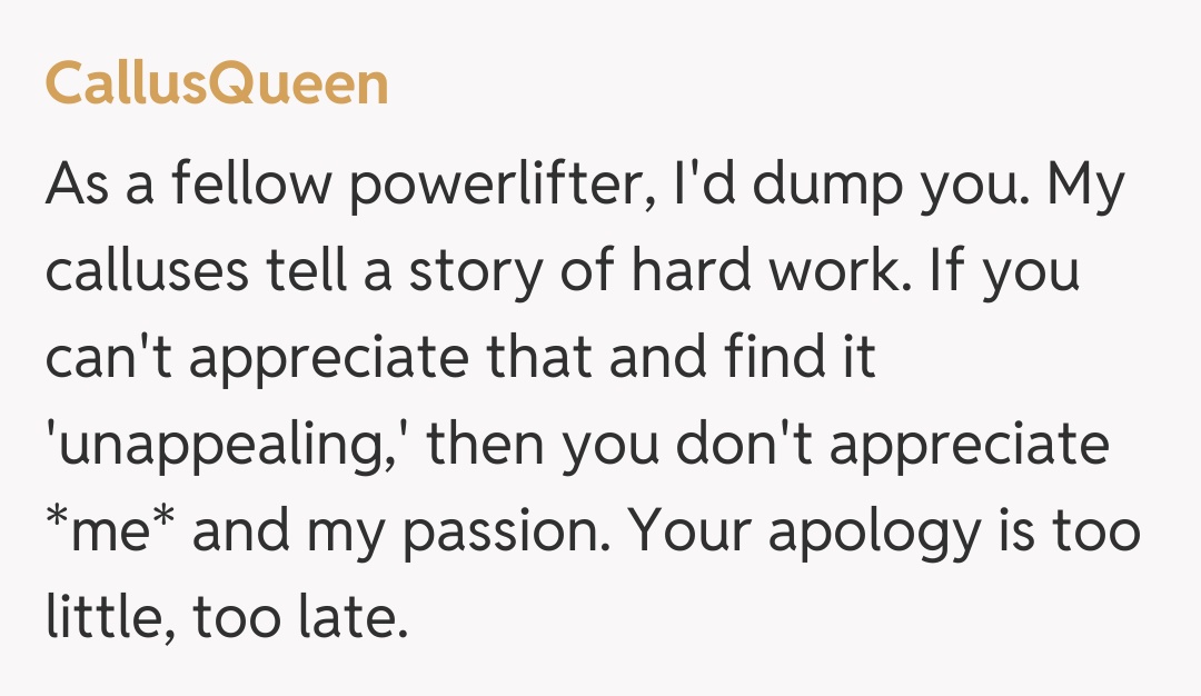 Comentariu de la CallusQueen