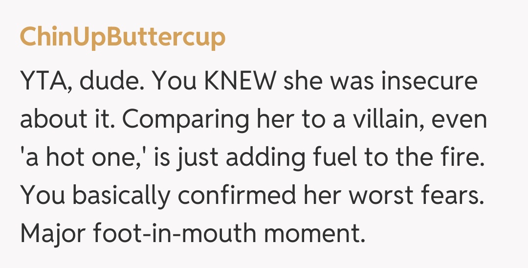 Comentariu de la ChinUpButtercup