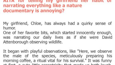 Photo of AITA for telling my girlfriend her habit of narrating everything like a nature documentary is annoying?