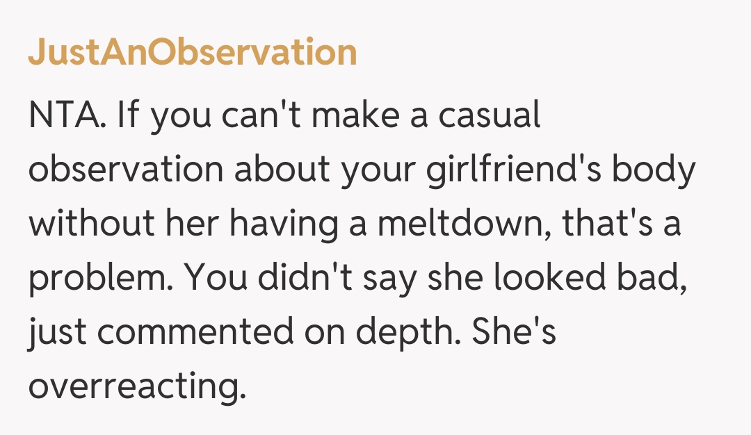 Comentariu de la JustAnObservation