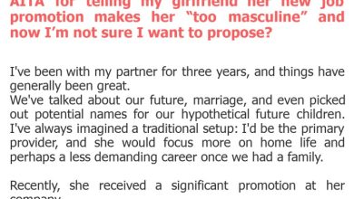 Photo of AITA for telling my girlfriend her new job promotion makes her “too masculine” and now I’m not sure I want to propose?