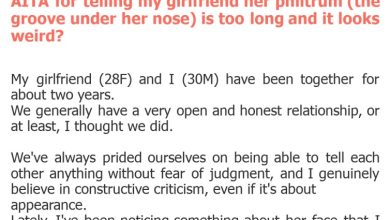 Photo of AITA for telling my girlfriend her philtrum (the groove under her nose) is too long and it looks weird?