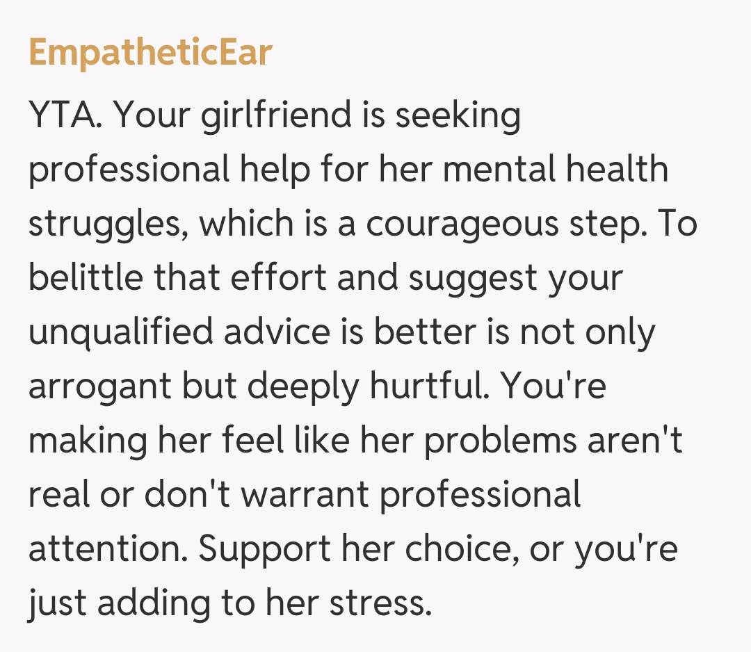 Comentariu de la EmpatheticEar