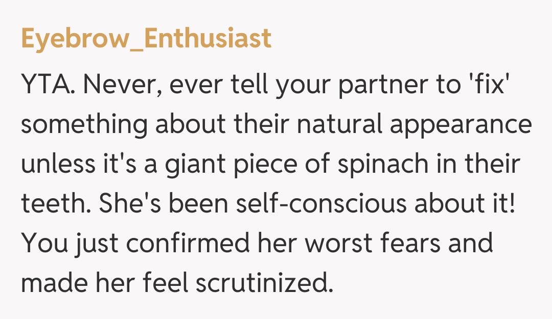 Comentariu de la Eyebrow_Enthusiast