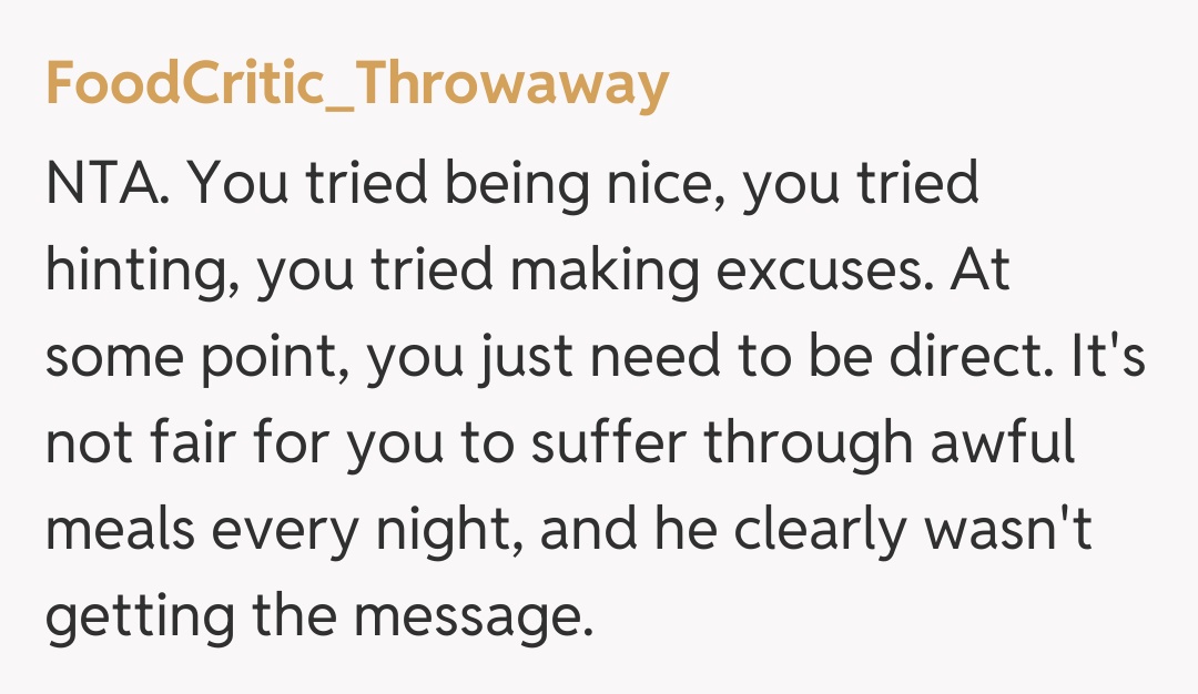 Comentariu de la FoodCritic_Throwaway