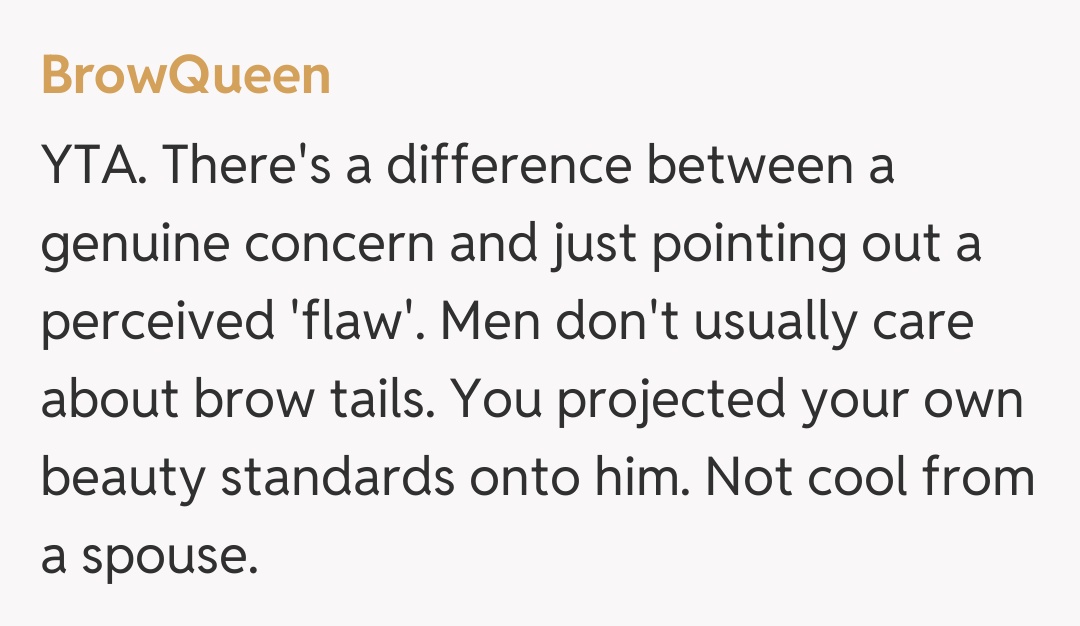 Comentariu de la BrowQueen