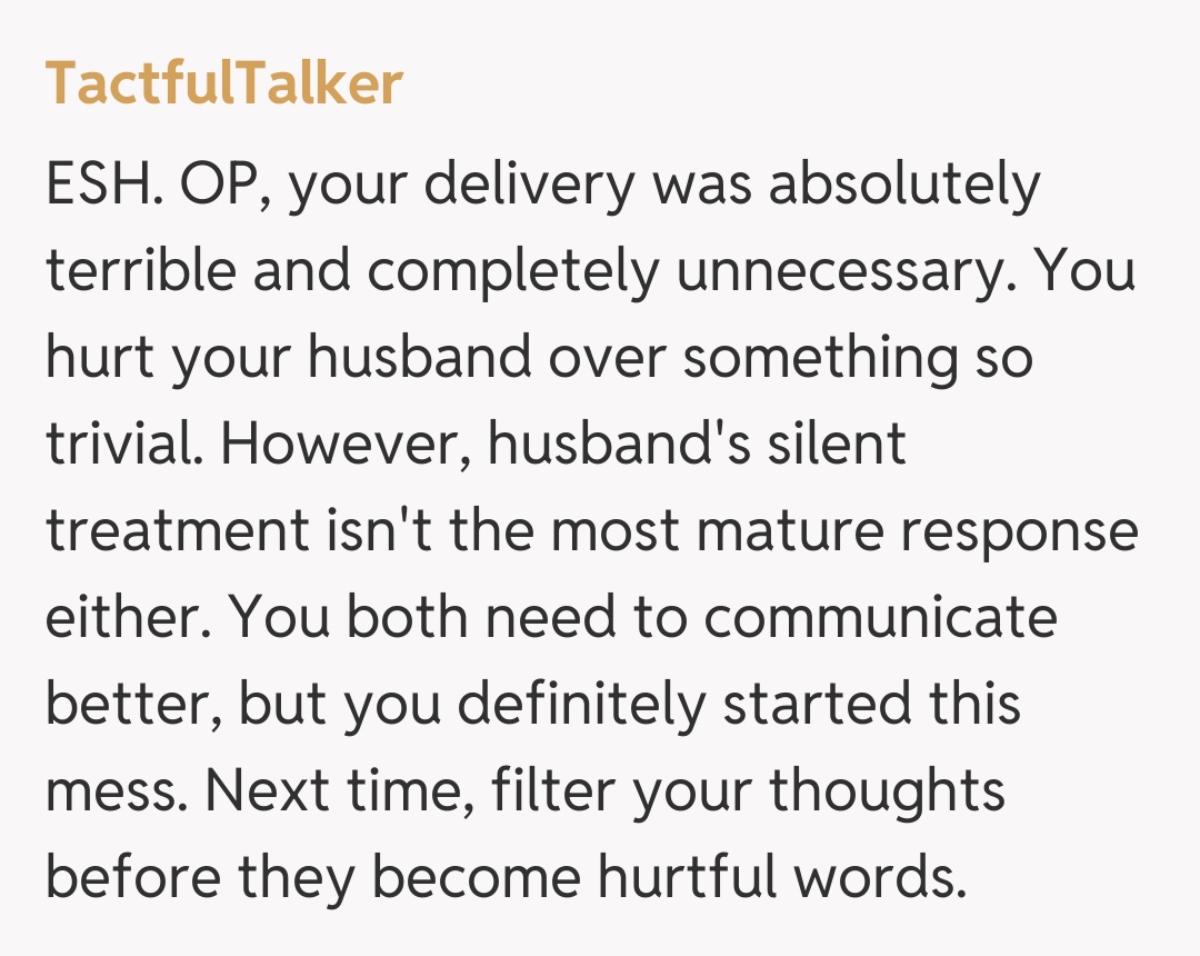 Comentariu de la TactfulTalker