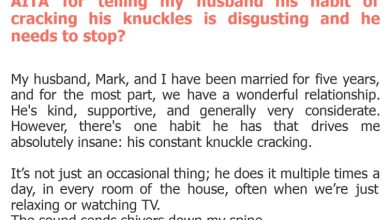 Photo of AITA for telling my husband his habit of cracking his knuckles is disgusting and he needs to stop?