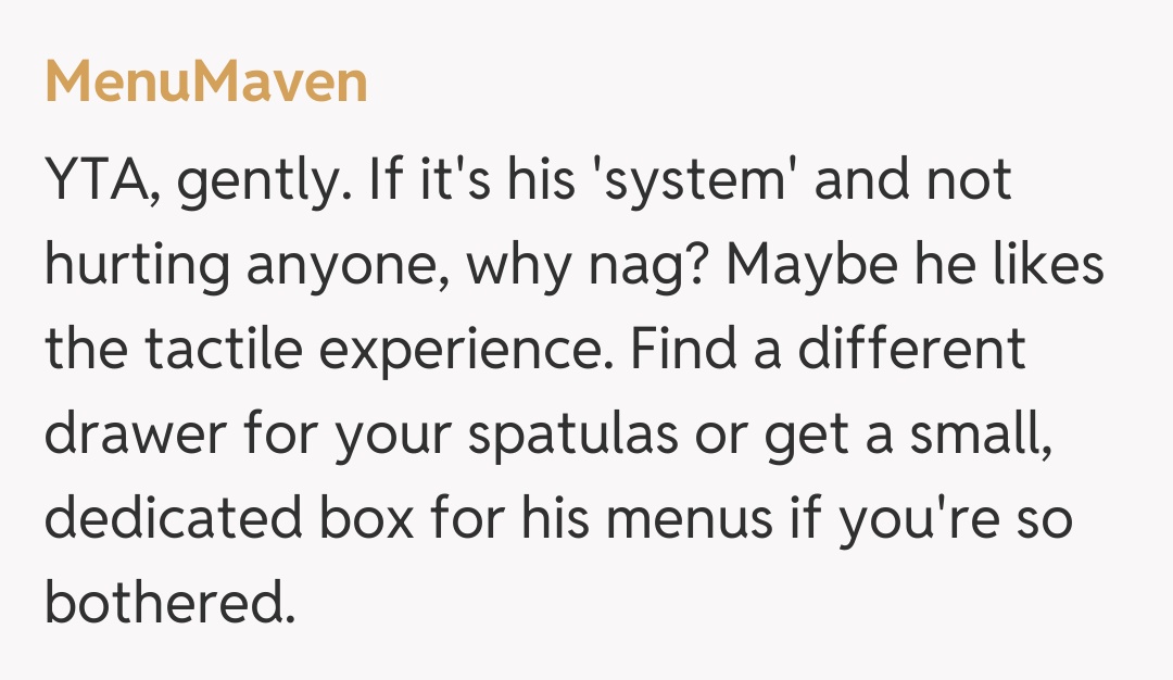 Comentariu de la MenuMaven