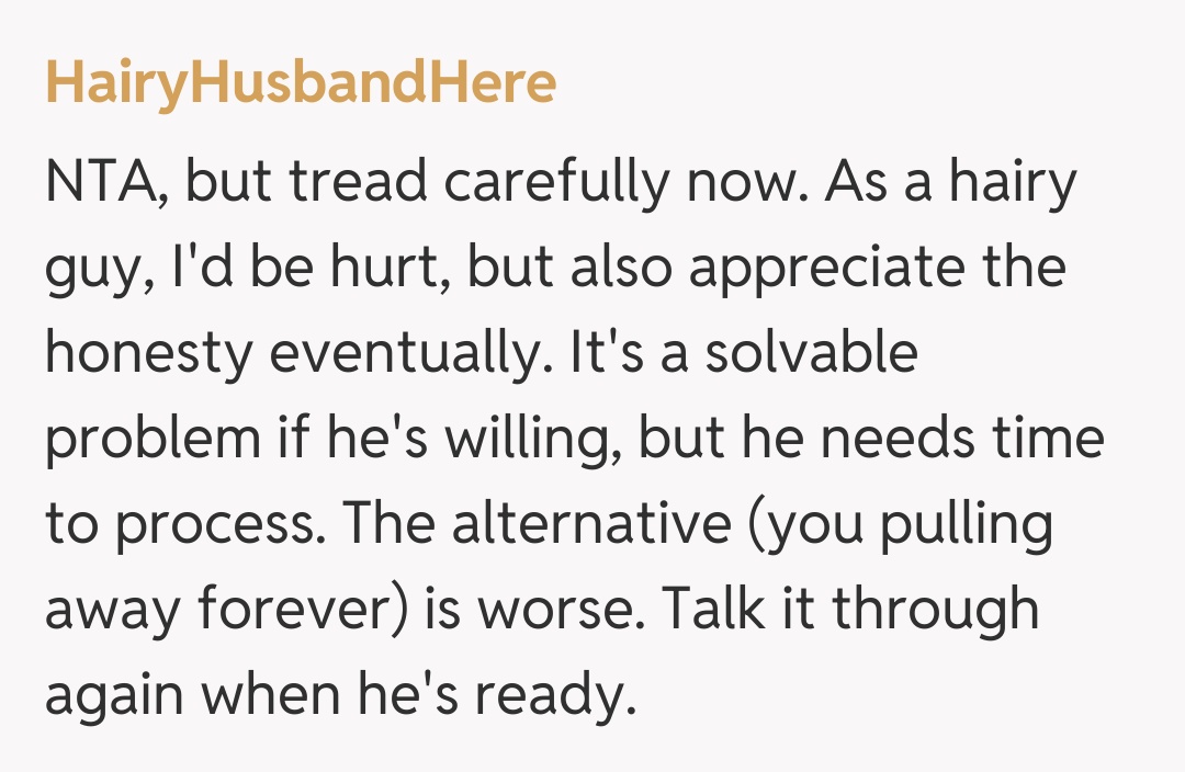 Comentariu de la HairyHusbandHere