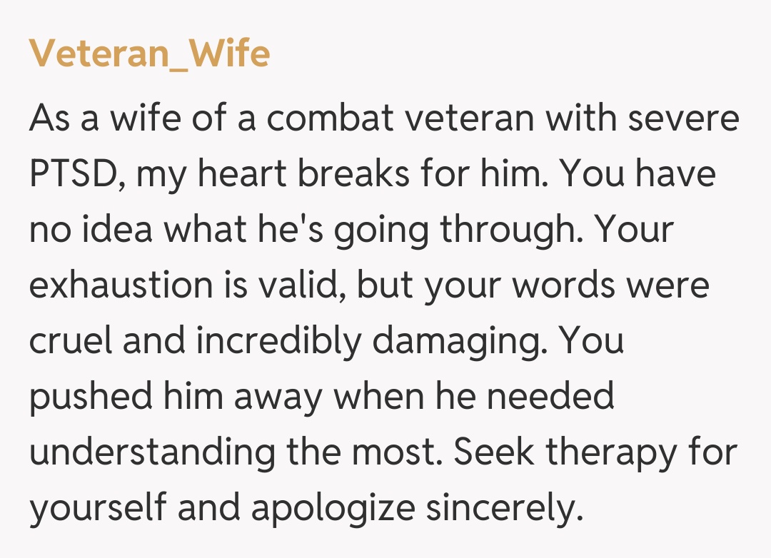 Comentariu de la Veteran_Wife
