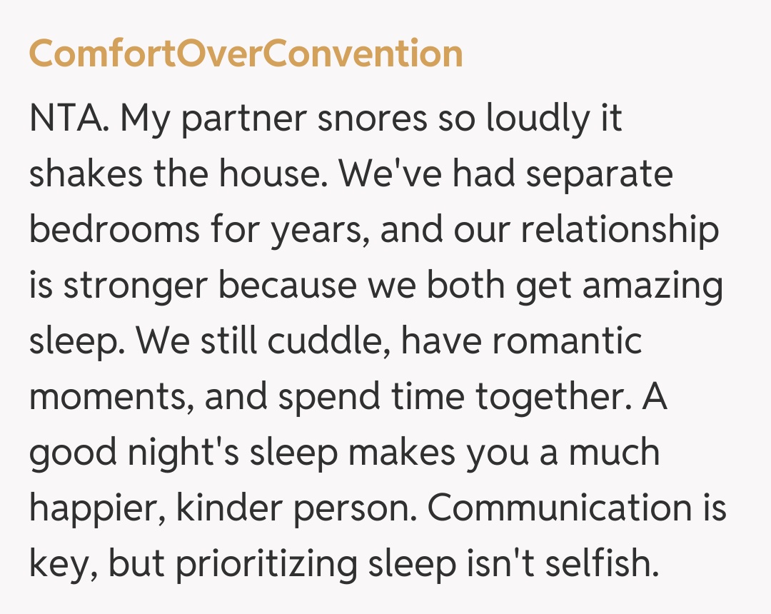 Comentariu de la ComfortOverConvention