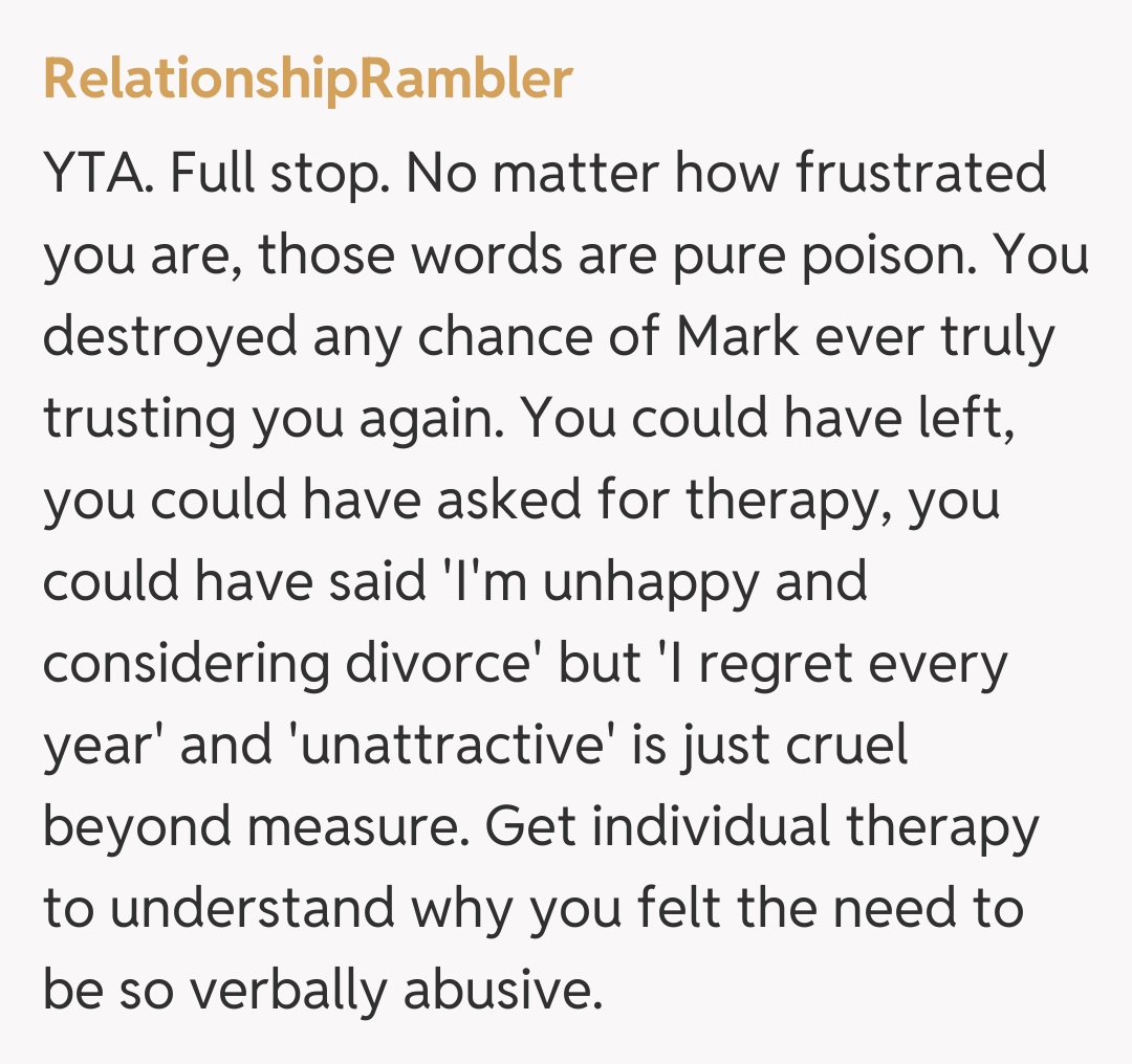 Comentariu de la RelationshipRambler