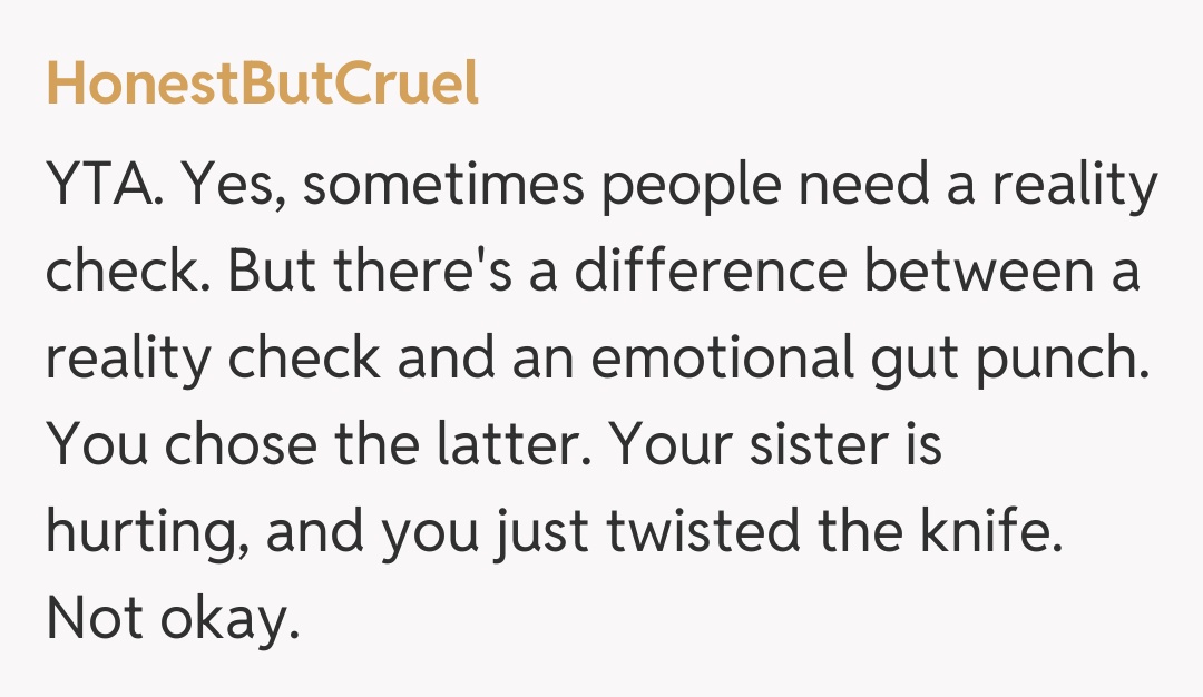 Comentariu de la HonestButCruel