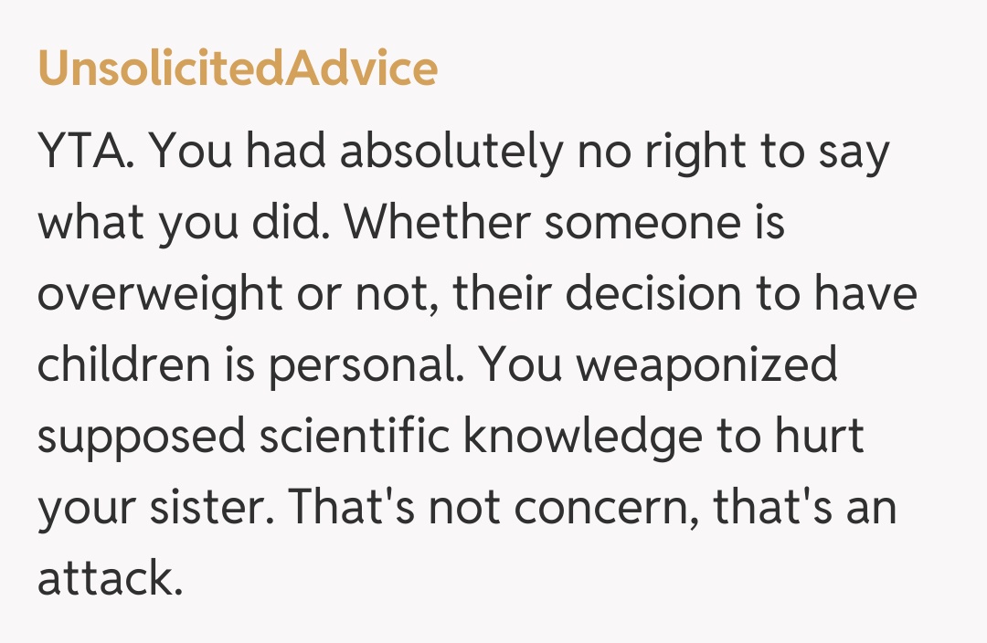 Comentariu de la UnsolicitedAdvice