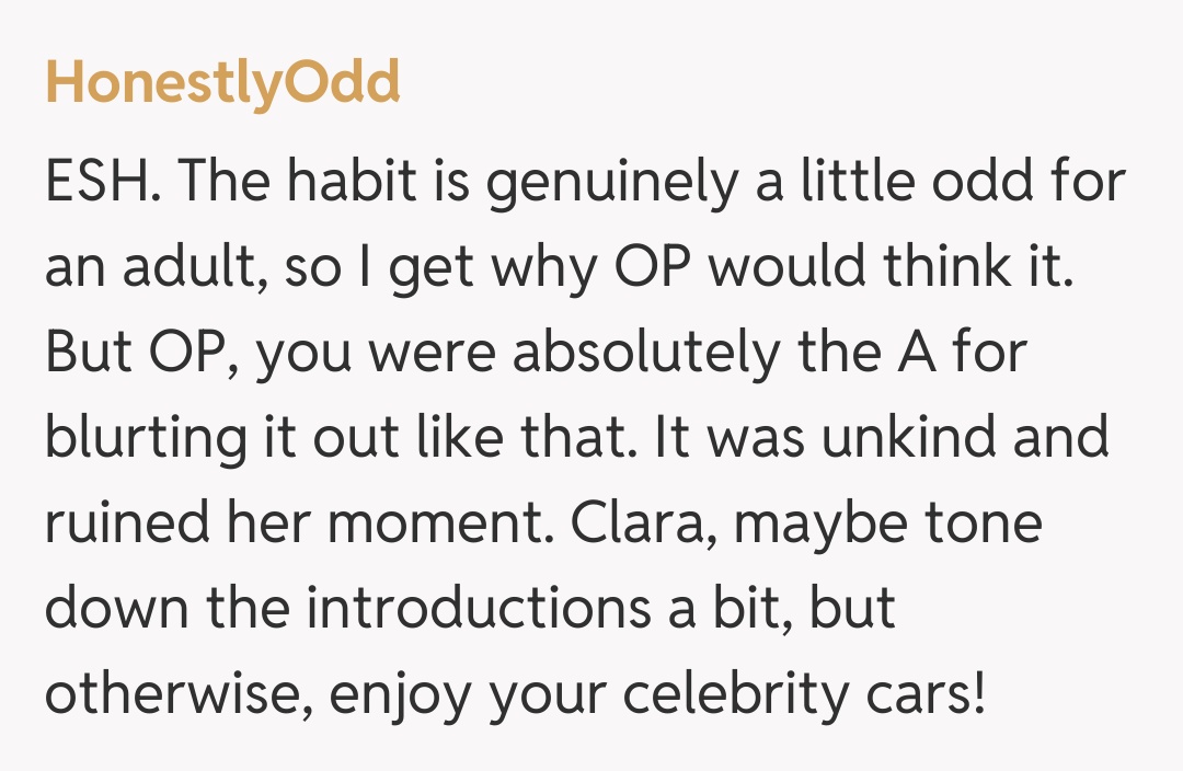 Comentariu de la HonestlyOdd