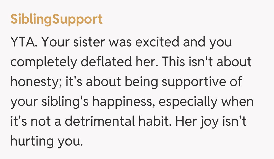 Comentariu de la SiblingSupport