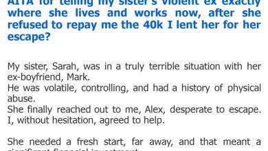 Photo of AITA for telling my sister’s violent ex exactly where she lives and works now, after she refused to repay me the 40k I lent her for her escape?