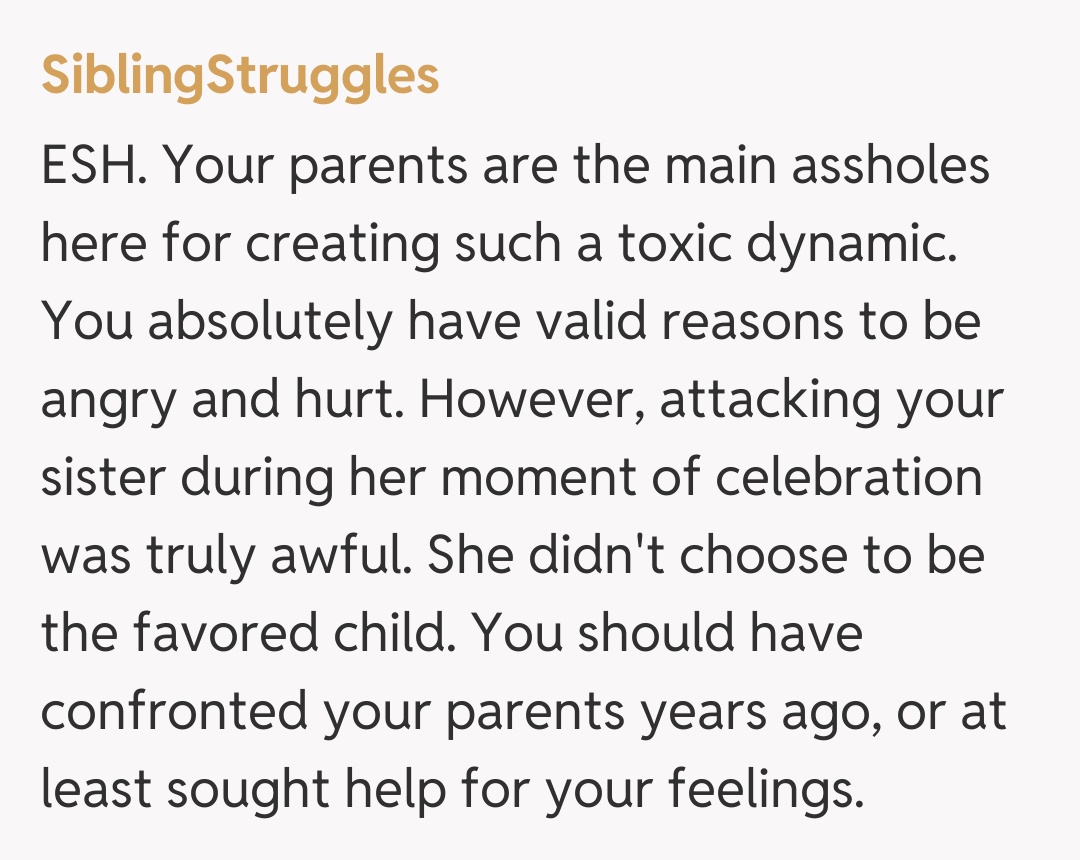 Comentariu de la SiblingStruggles