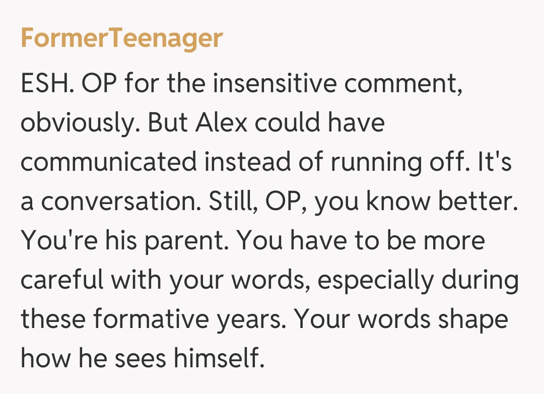 Comentariu de la FormerTeenager