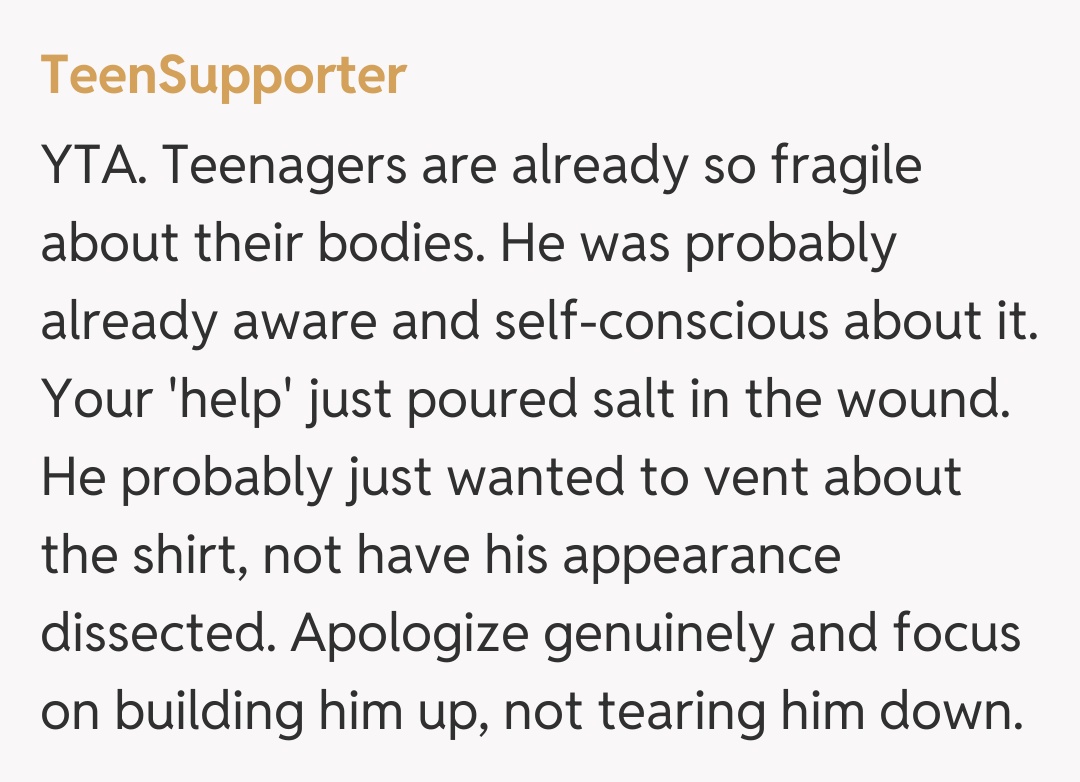 Comentariu de la TeenSupporter