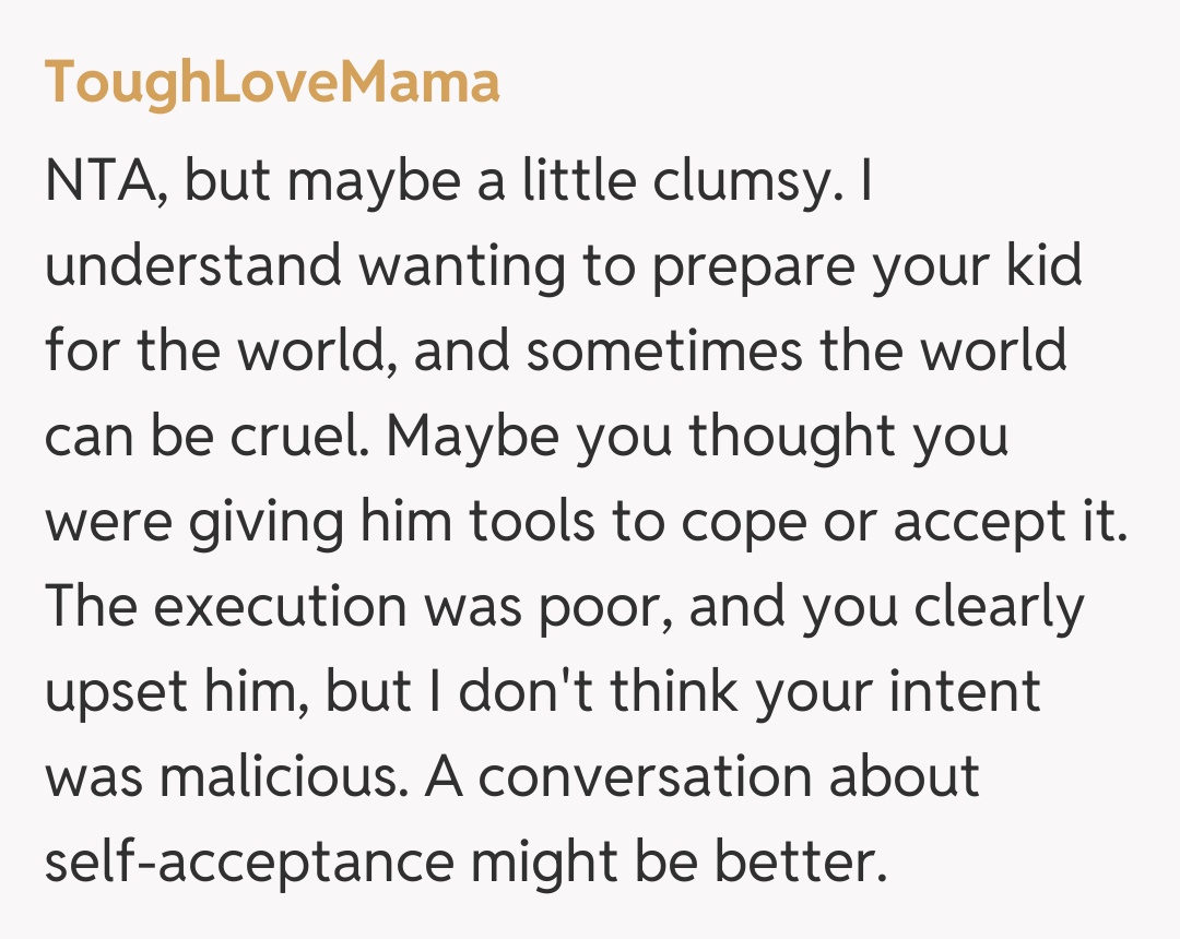 Comentariu de la ToughLoveMama
