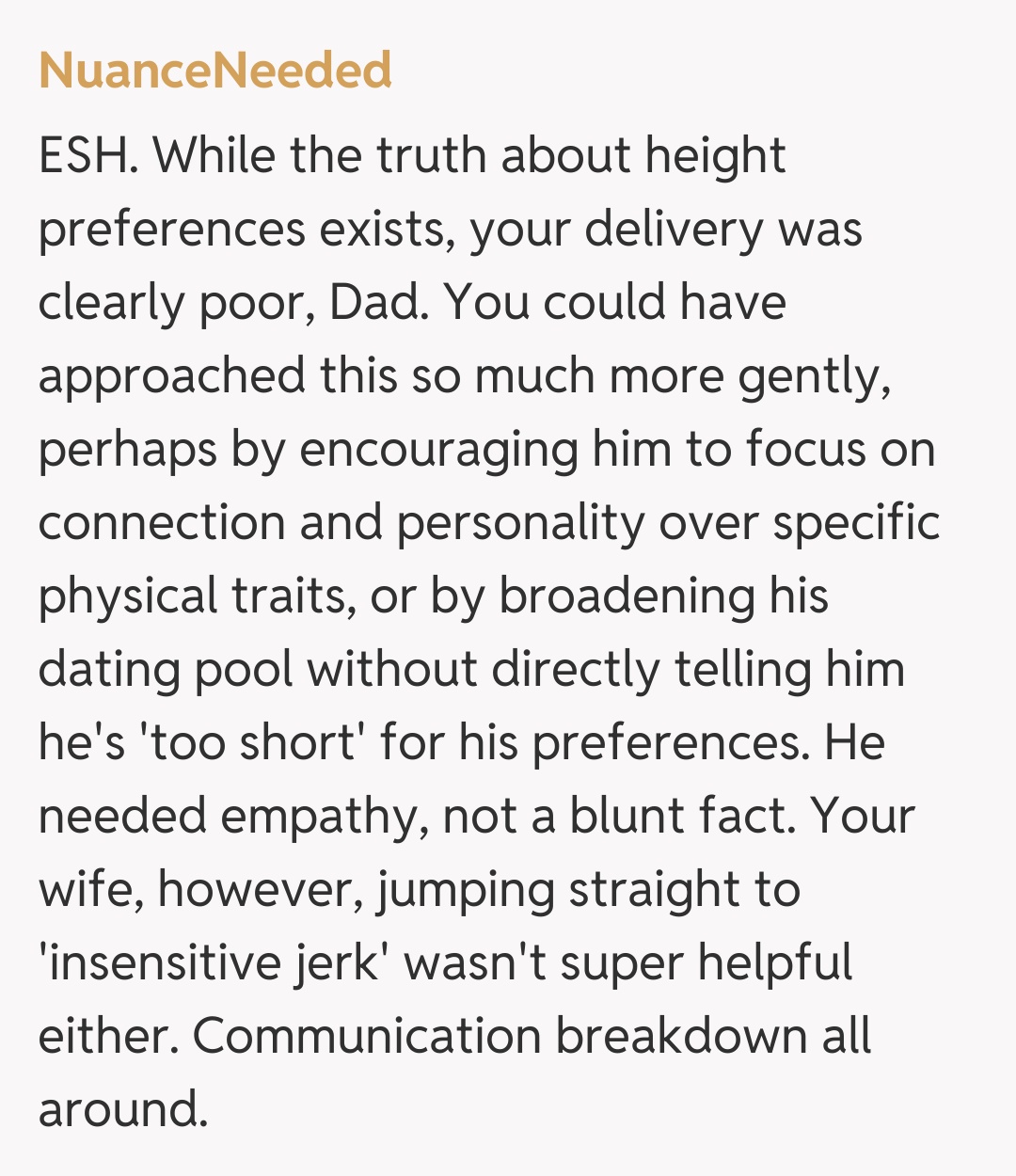 Comentariu de la NuanceNeeded