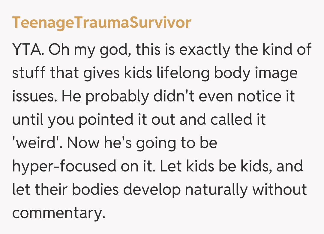 Comentariu de la TeenageTraumaSurvivor