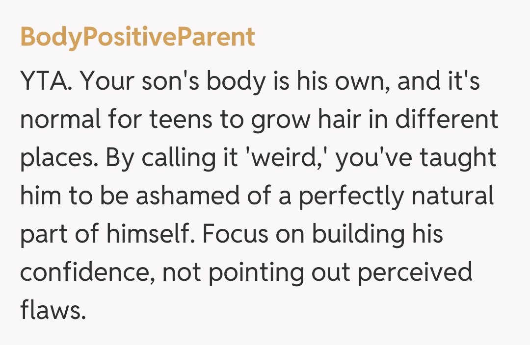 Comentariu de la BodyPositiveParent