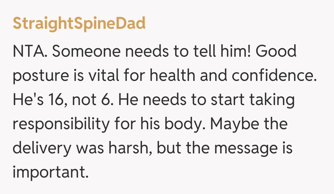 Comentariu de la StraightSpineDad