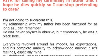 Photo of AITA for telling my terminally ill father that I hope he dies quickly so I can stop pretending to care?