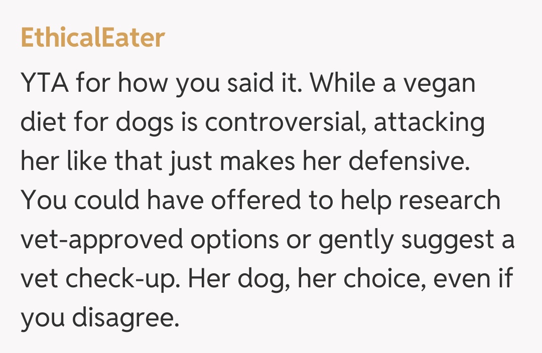 Comentariu de la EthicalEater