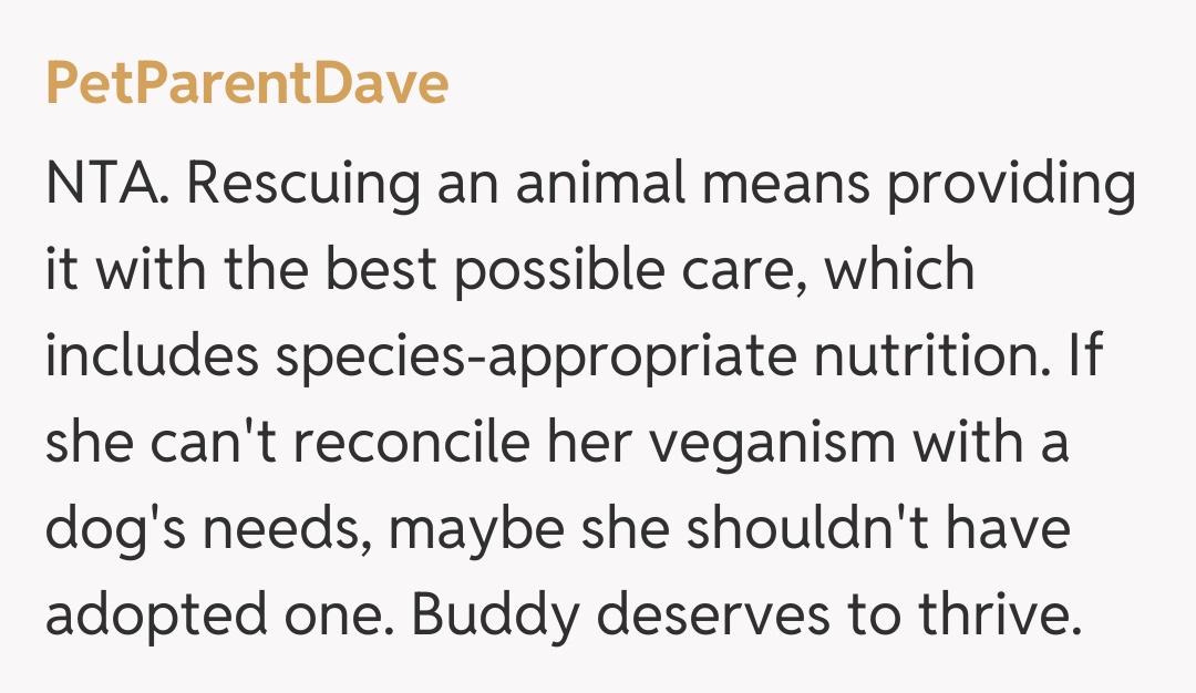 Comentariu de la PetParentDave