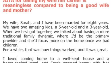 Photo of AITA for telling my wife her career is meaningless compared to being a good wife and mother?