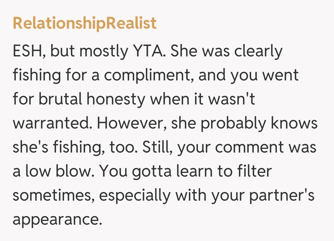 Comentariu de la RelationshipRealist