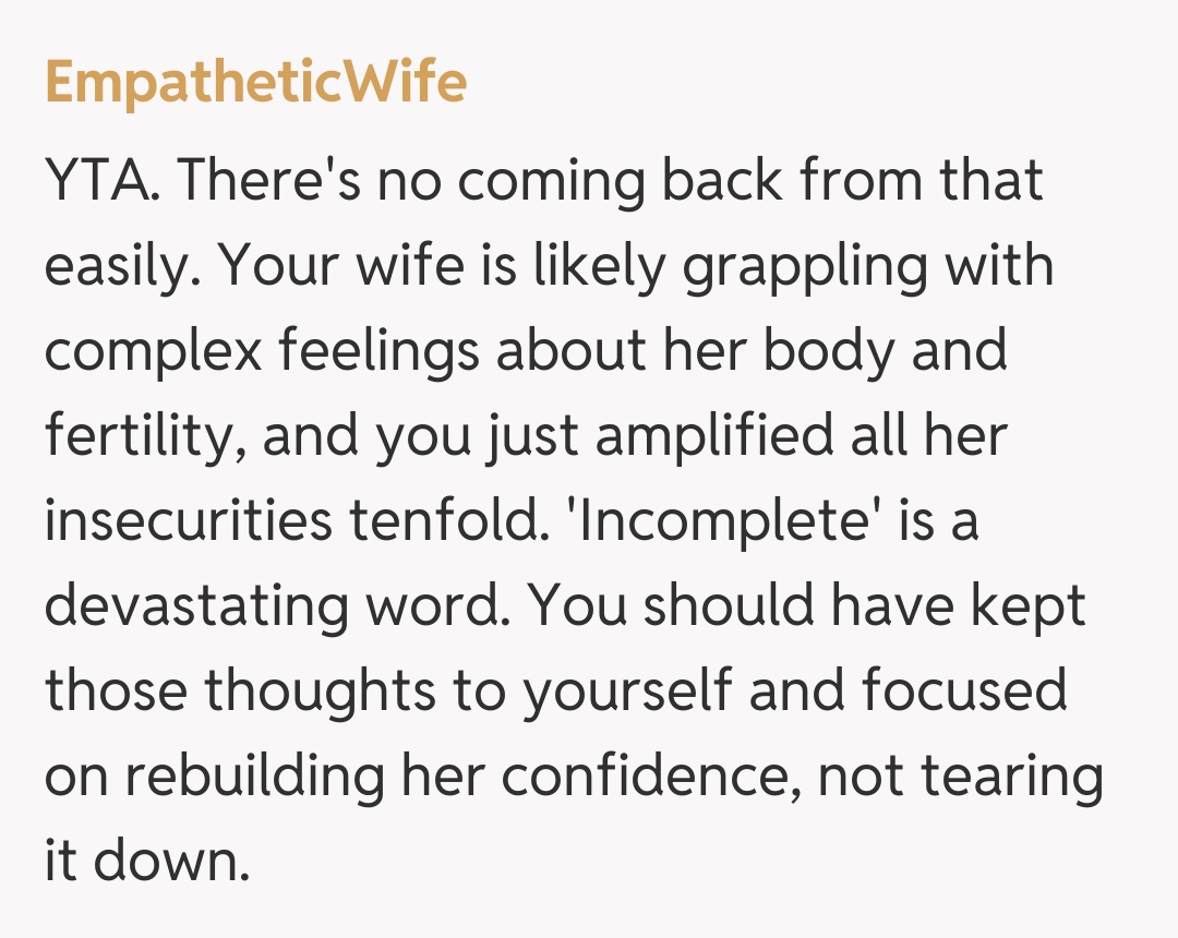 Comentariu de la EmpatheticWife