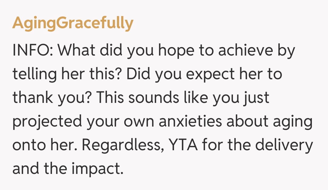 Comentariu de la AgingGracefully