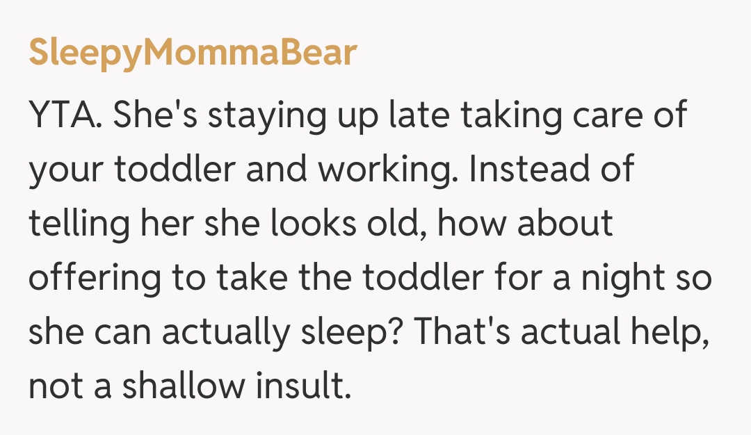 Comentariu de la SleepyMommaBear