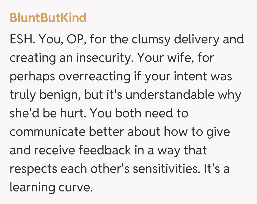 Comentariu de la BluntButKind