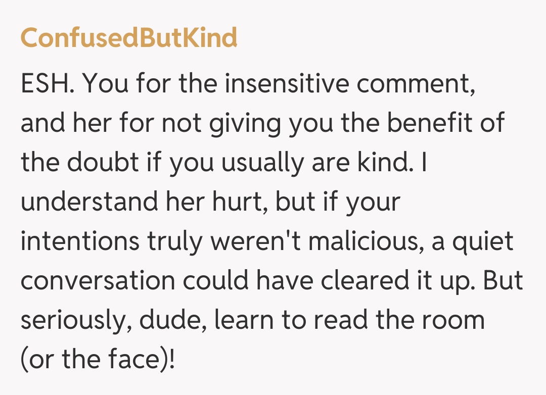 Comentariu de la ConfusedButKind