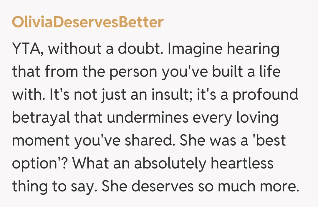 Comentariu de la OliviaDeservesBetter