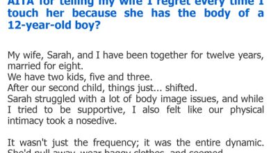 Photo of AITA for telling my wife I regret every time I touch her because she has the body of a 12-year-old boy?