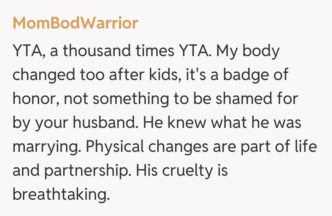 Comentariu de la MomBodWarrior