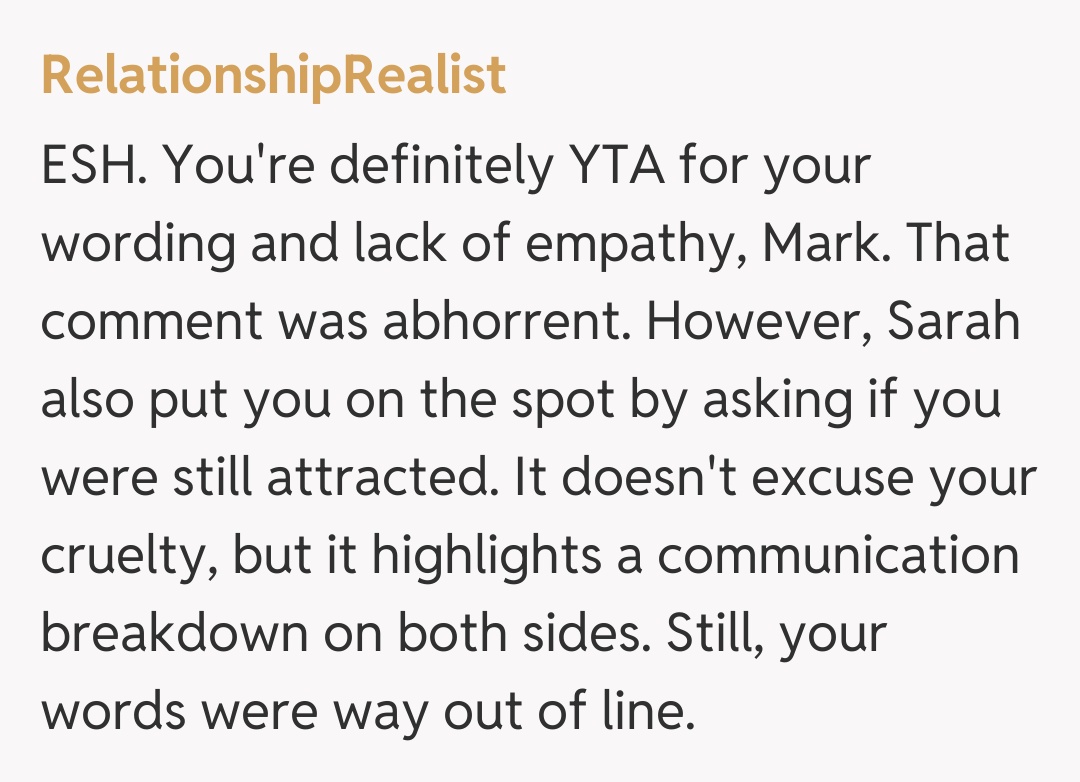 Comentariu de la RelationshipRealist