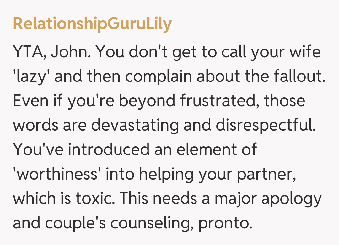 Comentariu de la RelationshipGuruLily