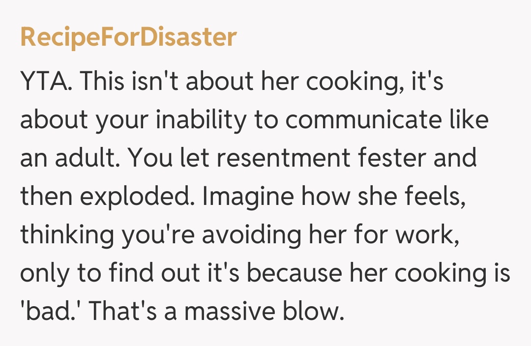 Comentariu de la RecipeForDisaster