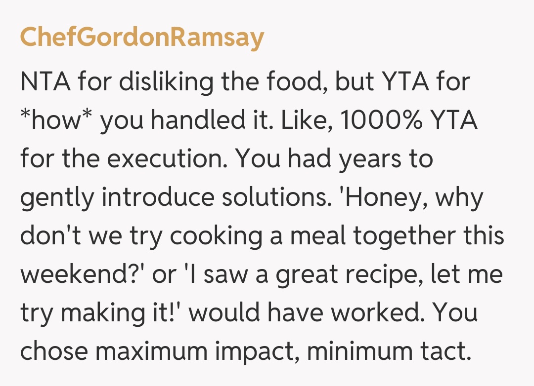 Comentariu de la ChefGordonRamsay
