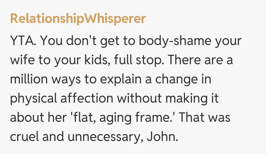 Comentariu de la RelationshipWhisperer